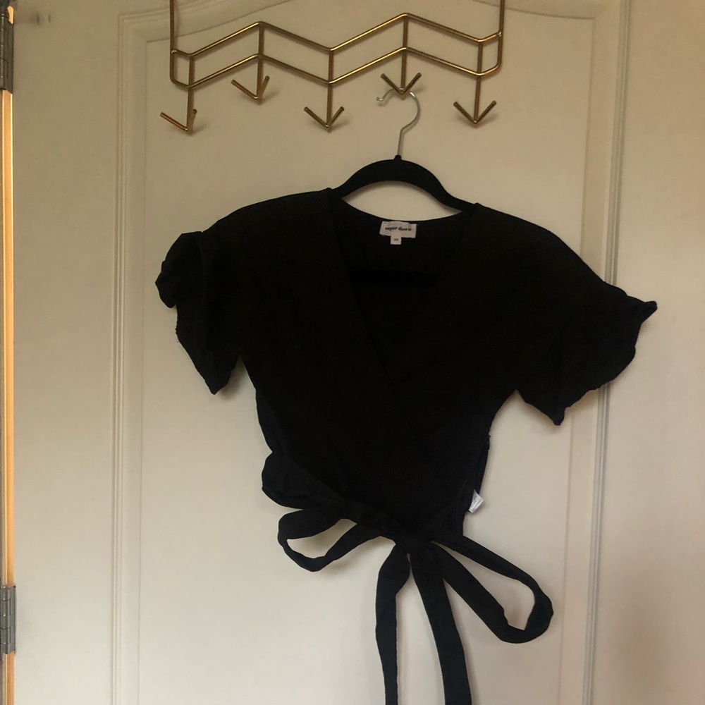 Superdown Crop Tie Top Revolve
